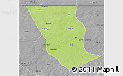 Physical 3D Map of Dilly, desaturated
