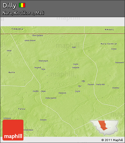 Physical 3D Map of Dilly