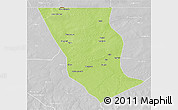 Physical 3D Map of Dilly, lighten, desaturated