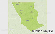 Physical 3D Map of Dilly, lighten