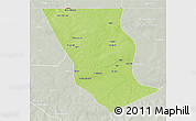 Physical 3D Map of Dilly, lighten, semi-desaturated