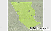 Physical 3D Map of Dilly, semi-desaturated
