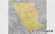 Satellite 3D Map of Dilly, desaturated