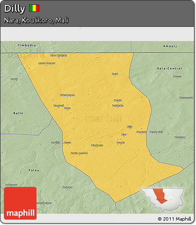 Savanna Style 3D Map of Dilly