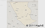Shaded Relief 3D Map of Dilly, semi-desaturated