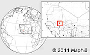 Blank Location Map of Dilly, within the entire country