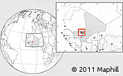 Blank Location Map of Dilly, highlighted country, highlighted parent region, within the entire country