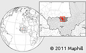 Blank Location Map of Dilly, highlighted country, highlighted parent region
