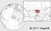 Blank Location Map of Dilly, highlighted parent region, highlighted grandparent region