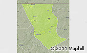 Physical Map of Dilly, semi-desaturated