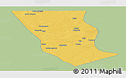 Savanna Style Panoramic Map of Dilly, single color outside
