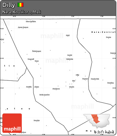 Blank Simple Map of Dilly