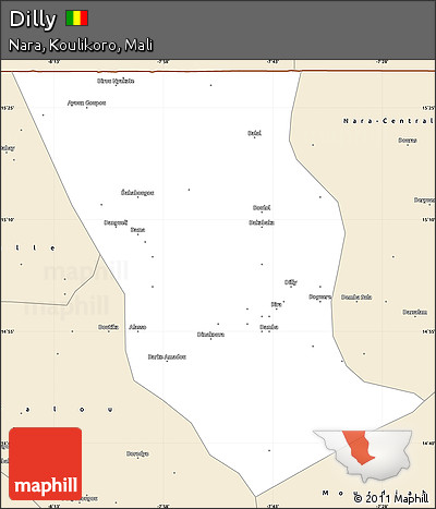 Classic Style Simple Map of Dilly