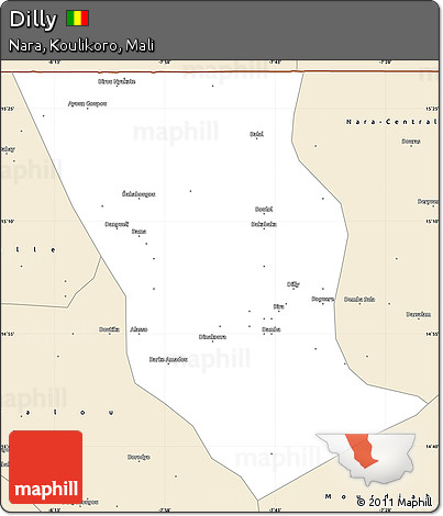 Classic Style Simple Map of Dilly