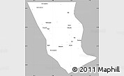 Gray Simple Map of Dilly, single color outside