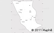 Silver Style Simple Map of Dilly, cropped outside