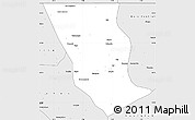 Silver Style Simple Map of Dilly