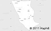 Silver Style Simple Map of Dilly, single color outside