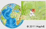 Physical Location Map of Guire, highlighted parent region, highlighted grandparent region