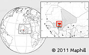 Blank Location Map of Nara, highlighted country, highlighted parent region, within the entire country