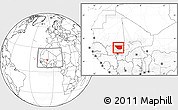 Blank Location Map of Nara, highlighted parent region, within the entire country