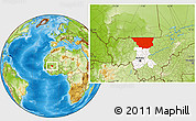 Physical Location Map of Nara, highlighted parent region