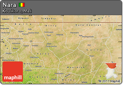 Satellite Map of Nara