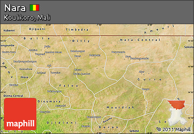 Satellite Map of Nara