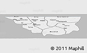 Gray Panoramic Map of Nara, single color outside