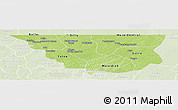 Physical Panoramic Map of Nara, lighten