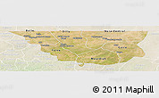 Satellite Panoramic Map of Nara, lighten