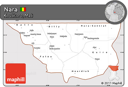 Classic Style Simple Map of Nara, cropped outside