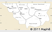 Classic Style Simple Map of Nara, single color outside