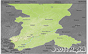 Physical Panoramic Map of Koulikoro, darken, desaturated