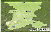 Physical Panoramic Map of Koulikoro, darken