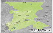 Physical Panoramic Map of Koulikoro, desaturated