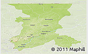 Physical Panoramic Map of Koulikoro, lighten