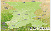 Physical Panoramic Map of Koulikoro, satellite outside