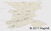 Shaded Relief Panoramic Map of Koulikoro, cropped outside