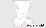 Classic Style Simple Map of Koulikoro, cropped outside