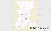 Classic Style Simple Map of Koulikoro, single color outside