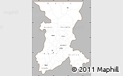 Gray Simple Map of Koulikoro, cropped outside