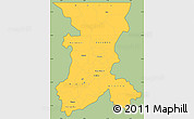 Savanna Style Simple Map of Koulikoro, cropped outside