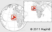 Blank Location Map of Mali, highlighted continent, within the entire continent