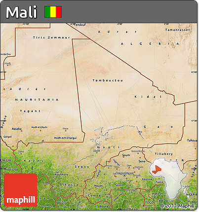 Satellite Map of Mali
