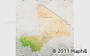 Satellite Map of Mali, lighten, semi-desaturated