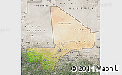 Satellite Map of Mali, semi-desaturated