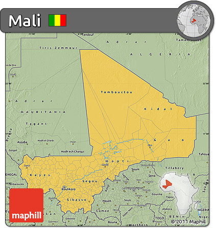 Savanna Style Map of Mali
