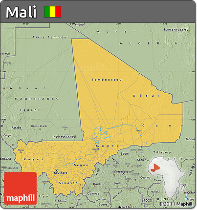 Savanna Style Map of Mali