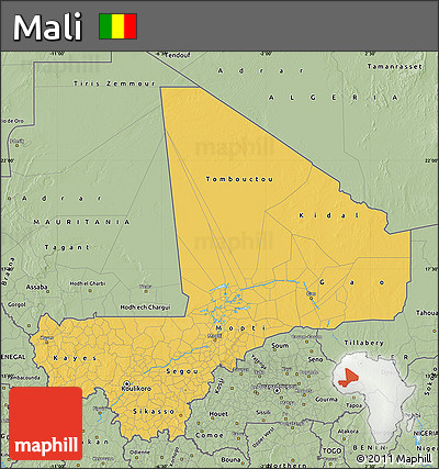 Savanna Style Map of Mali